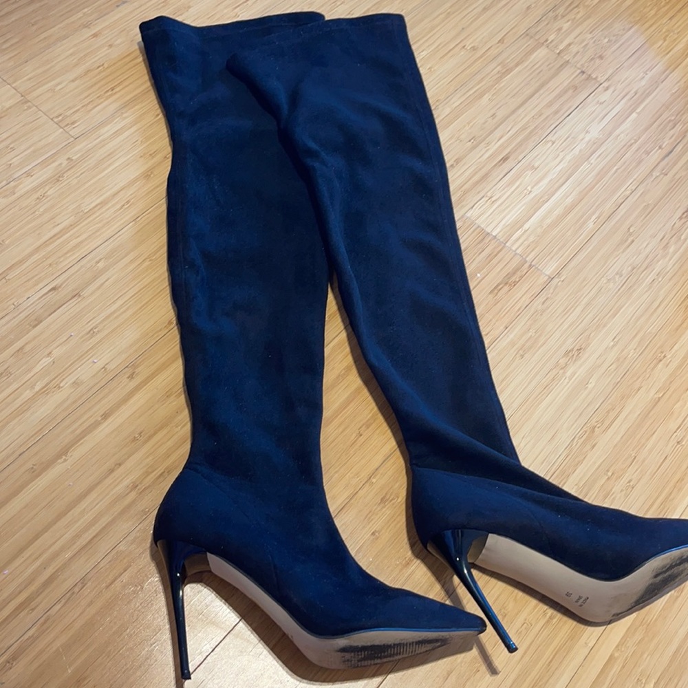 Made in SPAIN heeled suede stockings-boots